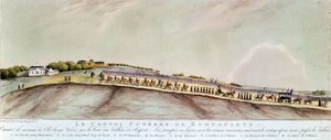 ボナパルトからサン・ヘレネへの葬送のための車列。1821. 作： Unknown artist