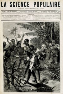 地理科学の殉教者たち：キャプテン・クックの死1880年5月27日付「La Science populaire」の表紙 作： Unknown artist