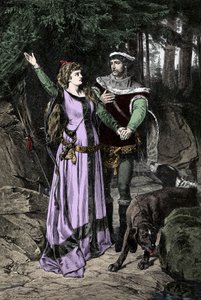 国王シャルル8世（1470-1498）とアンヌ・ドゥ・ブルターニュ（1477-1514）の出会い 作： Unknown artist