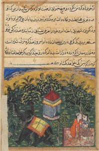 托鉢僧の妻は、トゥティーナマ (オウムの物語) の兵士で彼を欺く: 第 4 夜 作： Unknown artist