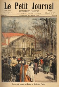 パリの植物園にある新しい獣のロタンダ。1895年3月31日「Le petit journal」に掲載されたエングレーヴィング。セルバのコレクション。 作： Unknown artist