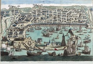 メッシーナの港 - 18世紀の版画