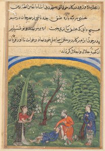 タバリスタンのシャーに雇われた歩哨は、トゥティーナマ (オウムの物語) からシャーの魂の亡霊に息子を生け贄に捧げる準備をしている: 第二夜
