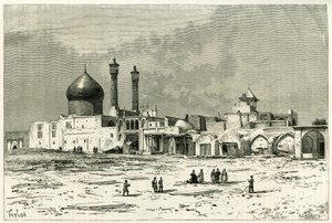 クームのファトマの墓は、1881年から82年にかけて、ジェーン・ディウラフォイ（旧姓マグレ）が「ペルシャ、カルディ、スシアネ」の物語を説明するために、写真をもとにテイラーがエッチングしたものです。