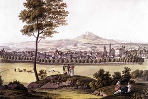18世紀末のボヘミア、トープリッツ（Toplitz）の町。 作： Unknown artist