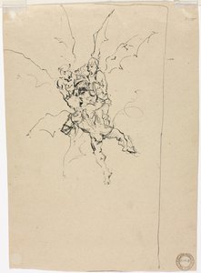 騎士を抱く三人の悪魔（裏） 作： Unknown artist