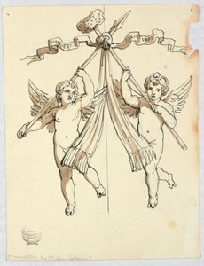 ランスとホーリー スポンジを持つ 2 人の天使 作： Unknown artist