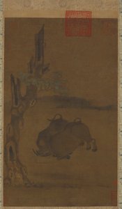 2 つの戦う水牛 作： Unknown artist