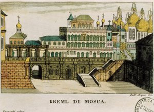 ゲオルク・ラインベックのサンクトペテルブルクからドイツへの旅から、ロシア・モスクワのクレムリンの眺め、プリント 作： Unknown artist