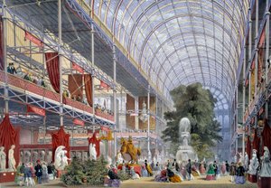 ジョセフ・パクストンが1851年にロンドンで開催した水晶宮万国博覧会の様子 作： Unknown artist
