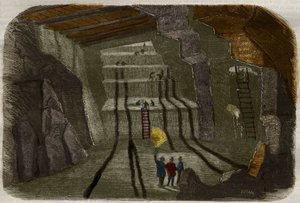 アルザスのシュタールベルグの鉄鉱山の風景。 作： Unknown artist