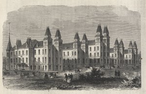 ウォード・アイランド移民病院 - ニューヨーク州 - 移民委員会の施設 - 1869年の "The Illustrous Universe "に掲載されたエングレービング