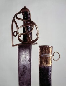 武器：ナントのカサニャールが所有していたルイ16世のモノグラム入りの剣と海軍の鞘 作： Unknown artist