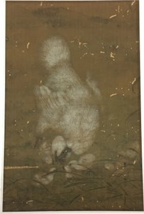 白い雌鶏と雛 作： Unknown artist
