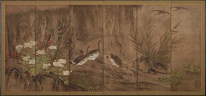 雁、柳、牡丹 作： Unknown artist