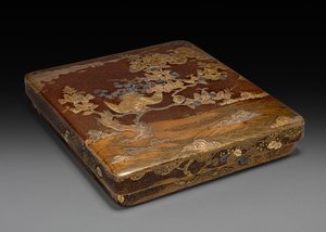 桐箱鳳凰文箱（すずりばこ）