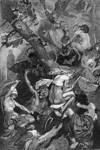 安息日に魔女たちが行うワルプルギスの夜のお祝い。19世紀に描かれた版画