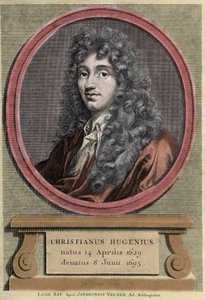 オランダの物理学者・数学者、クリスチャーン・ホイヘンス（1629-1695）の肖像。