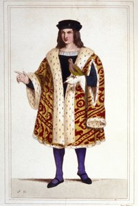 ギヨーム・ド・モンモランシー（1453年頃～1531年頃）の肖像（1830年の彫刻）。 作： Unknown artist