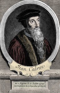 フランスの宗教改革者・作家であるジャン・カルヴァン（1509-1564）の肖像。 作： Unknown artist