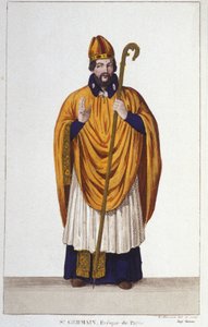 サン・ジェルマンの肖像。1830年に制作された555枚の版画に描かれたパリのイヴク