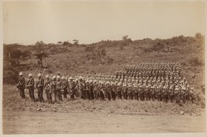 1879年、ズーランドから帰還した第91高地隊（モノクロ写真