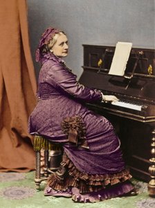ドイツのピアニスト・作曲家、クララ・シューマン（1819～1896）のピアノ - Portrait of Clara Schumann (1819-1896), German pianist and composer, with wife of Robert Schumann. 作： Unknown photographer