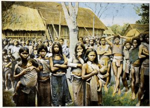 Femmes et filles du pays des Monis, Annam, v. 1895, "Around the world", 19世紀後半。 作： Unknown photographer