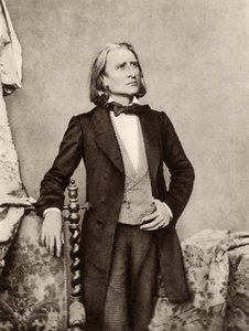 フランツ（フェレンツ）・リスト（1811-1886） ハンガリーのピアニスト、作曲家（モノクロ写真） 作： Unknown photographer