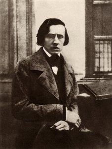 フレデリック・ショパン（1810-1849）ポーランドの作曲家、ピアニスト（モノクロ写真） 作： Unknown photographer