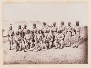 1884年頃の第28ボンベイ先住民歩兵のインド将校 作： Unknown