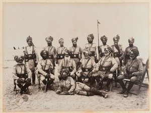 1885年の第9ベンガル騎兵隊のインド将校 作： Unknown