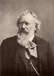 ヨハネス・ブラームス（1833-1897）ドイツの作曲家、ハーフトーン（プリント） 作： Unknown photographer