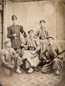 Papal Zouaves - ポンティフィカル・ズエーヴス - 1865年 - 。 作： Unknown photographer