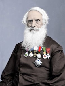 アメリカの発明家Samuel Finley Breese Morse (1791-1872)のポートレートを1860年頃に撮影したもの。 作： Unknown photographer