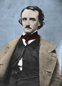 アメリカの作家、エドガー・アラン・ポー（1809-1849）の肖像。 作： Unknown photographer