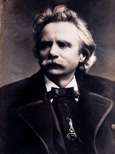 エドヴァルド・グリーグ（1843-1907）の肖像 ノルウェーの作曲家 写真19世紀ミラノ、ビブリオテカ・デル・コンセルヴァトーリオ 作： Unknown photographer