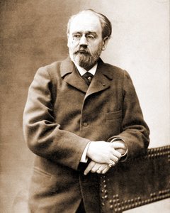 エミール・ゾラ（1840-1902）フランスの作家の肖像。 作： Unknown photographer