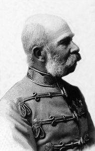 1848年から1916年までオーストリア皇帝、1867年から1916年までボヘミア王、ハンガリー王を務めたオーストリアのフランソワ・ヨーゼフ（フランソワ・ヨーゼフ）1世（1830-1916）の肖像。 作： Unknown photographer