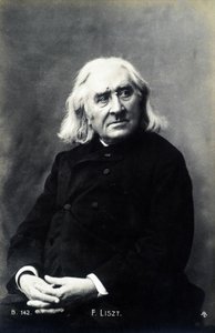 フランツ・リストの肖像。 作： Unknown photographer
