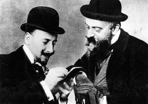 ガブリエーレ・ダヌンツィオとプリモリ伯爵の肖像。ローマ 1898 作： Unknown photographer