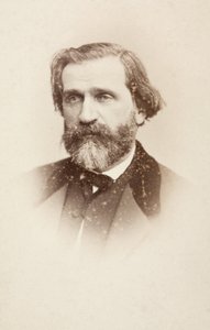 ジュゼッペ・ヴェルディの肖像、1860年代頃（モノクロ写真） 作： Unknown photographer