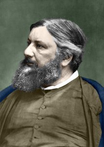 ギュスターヴ・クールベ（1819-1877）の肖像。 作： Unknown photographer
