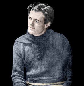 アメリカの小説家、ジャック・ロンドン（1876-1916）の肖像。