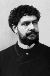 フランスの詩人・作家・小説家であるジャン・リシュパン（1849-1926）の肖像。