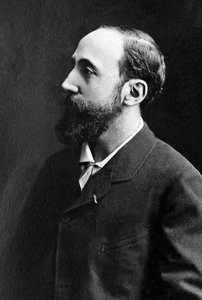 フランスの小説家、ジュール・クラレ（1840-1888）の肖像。 作： Unknown photographer