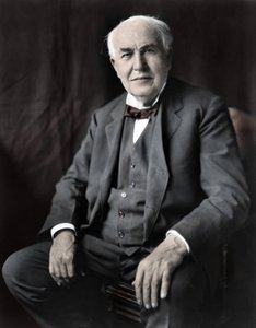 トーマス・エジソン（1847-1931）の肖像。 作： 未知の写真家
