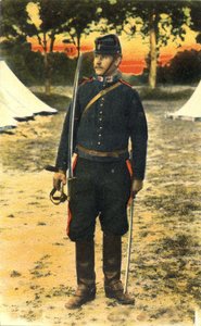 第一次世界大戦中（1914-1918年）の砲手の肖像。 作： Unknown photographer