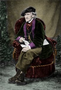 作曲家リヒャルト・ワーグナー（1813-1883）の肖像（スイス、ルツェルンのヴィラ・トリブシェンにて）。