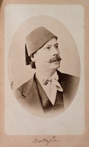 イタリアの指揮者、コントラバス奏者、作曲家ジョヴァンニ・ボッテジーニ（1821-1889）の肖像。19世紀 ボローニャ市立図書館 音楽文献博物館 作： Unknown photographer